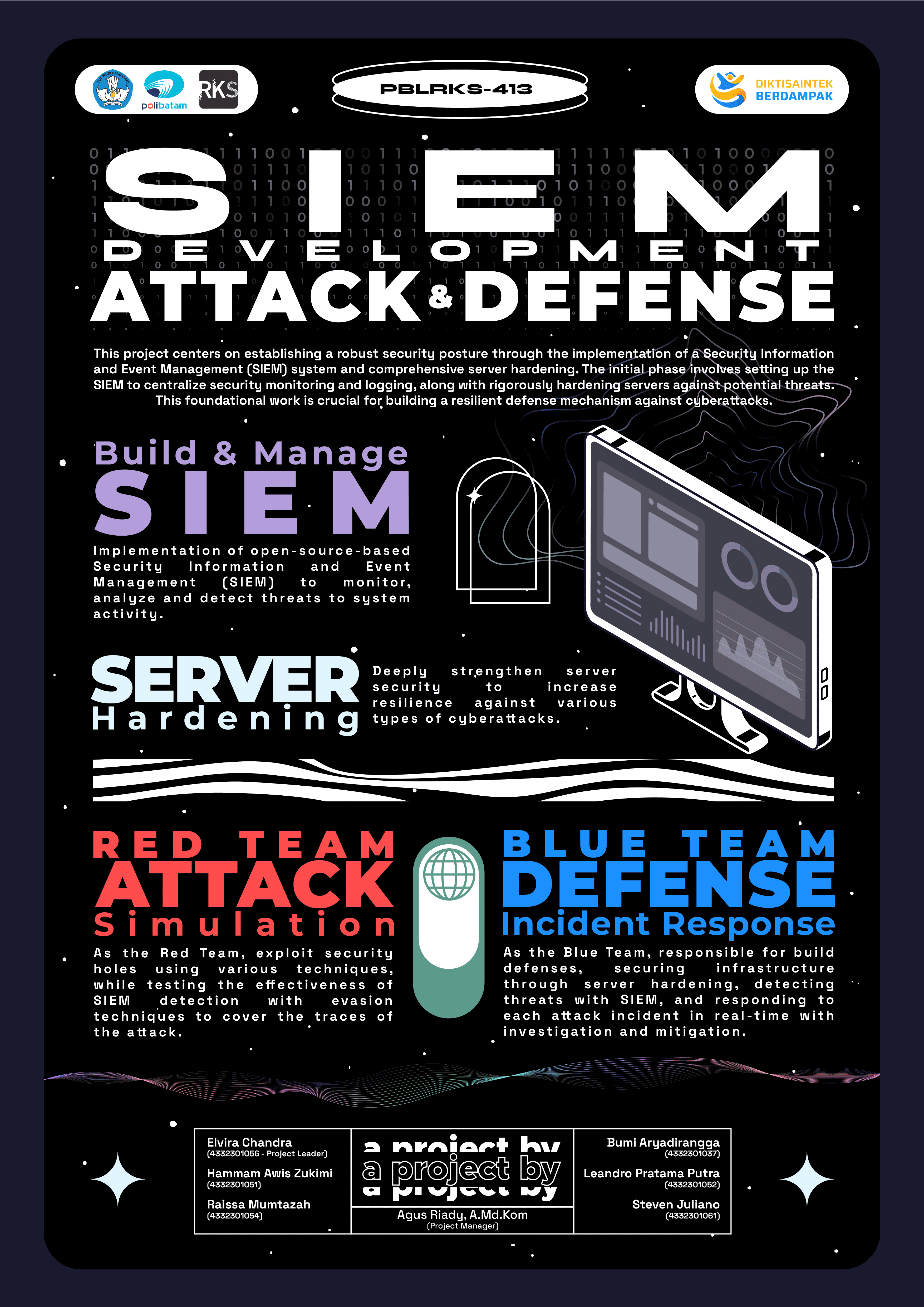 SIEM Development Attack and Defense | Polibatam's Project Based Learning